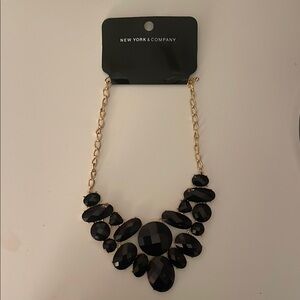 New York & Company Black Statement Necklace